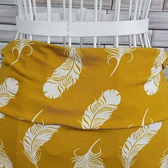 LulaRoe leaf print midi skirt Size S - Picture 6 of 10